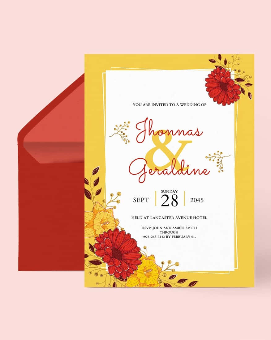 Envelope And Wedding Invitation Background