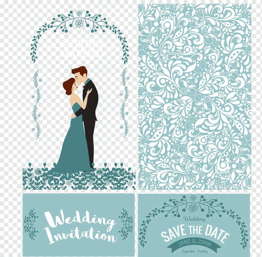 Blue Pages Wedding Invitation Background
