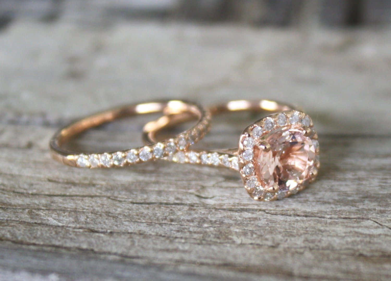 Wedding Photography Morganite Couple Ring Picture