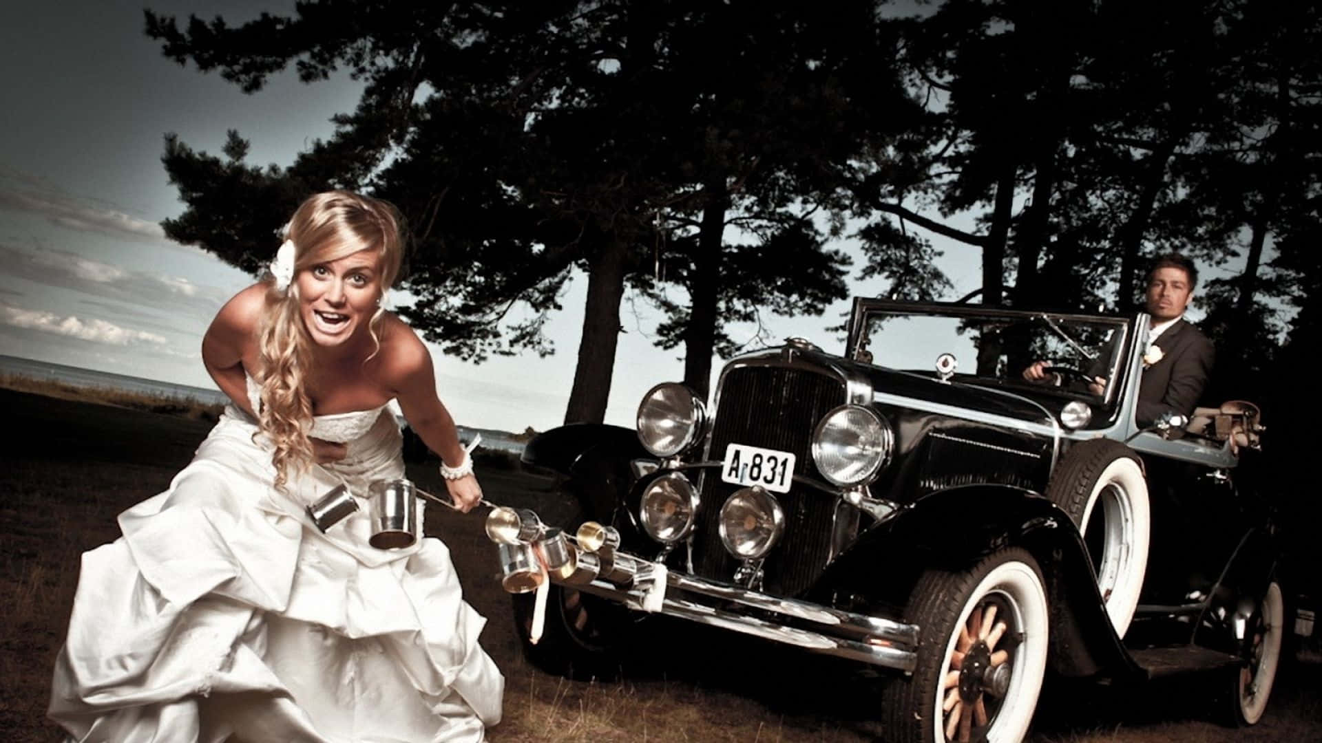 Wedding Photography Ford Model A Bride Picture