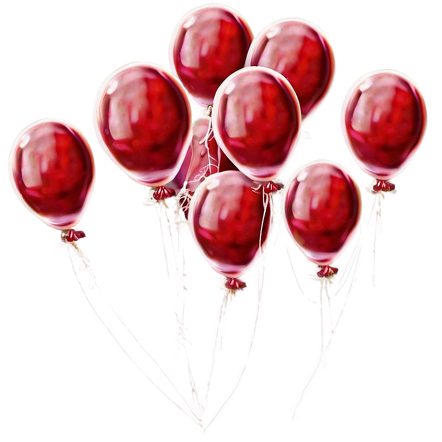 Wedding Red Balloons Png Elr PNG