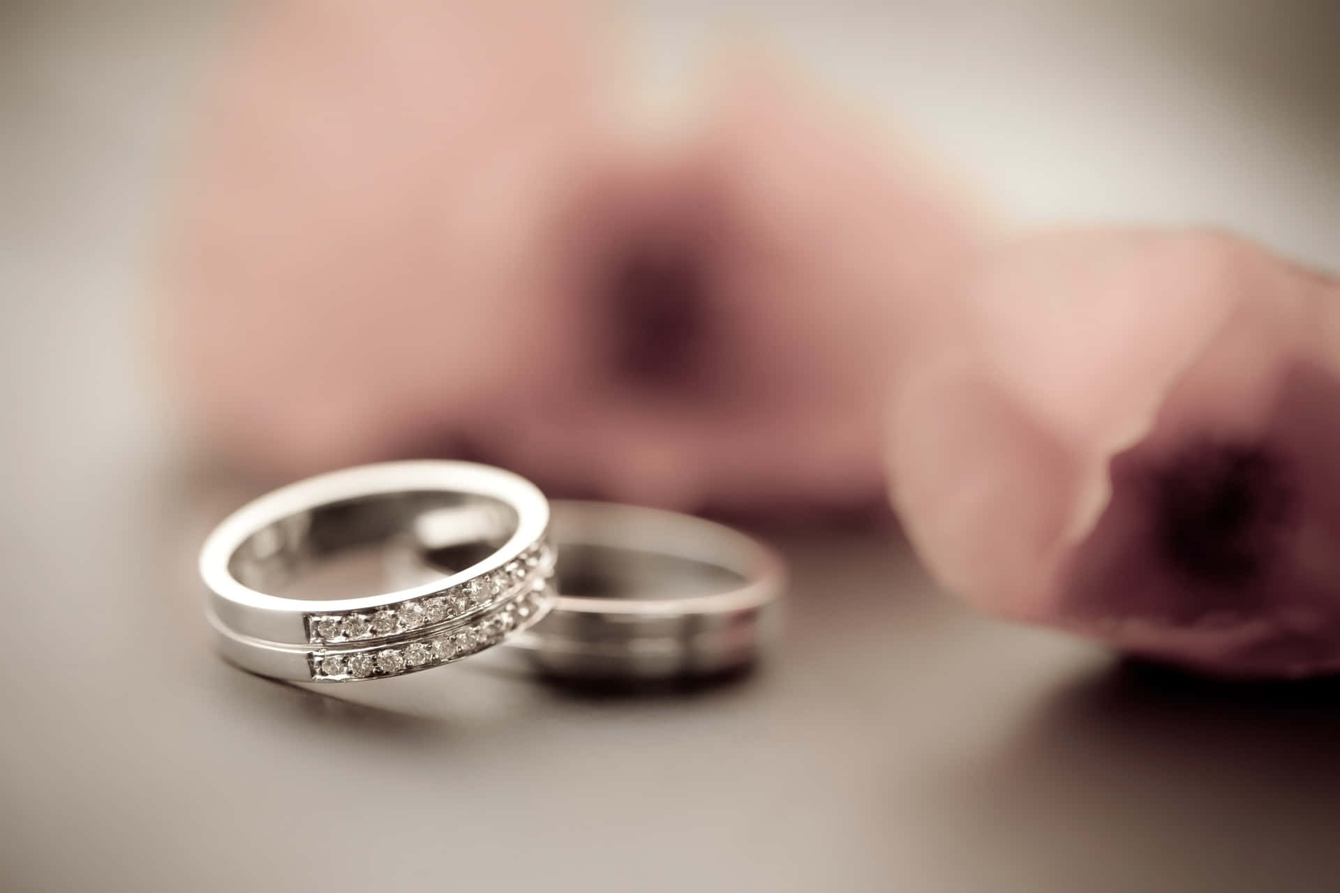 Diamond Silver Wedding Rings Picture