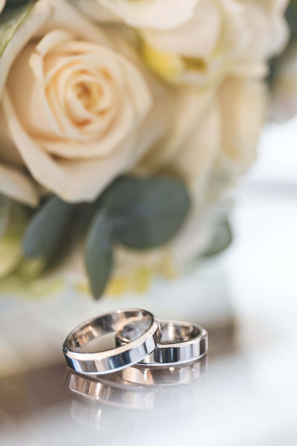 Shiny Silver Wedding Rings Picture