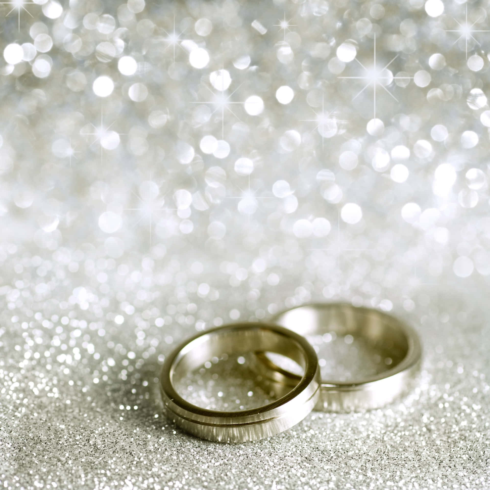 Sparkling Silver Wedding Rings Picture