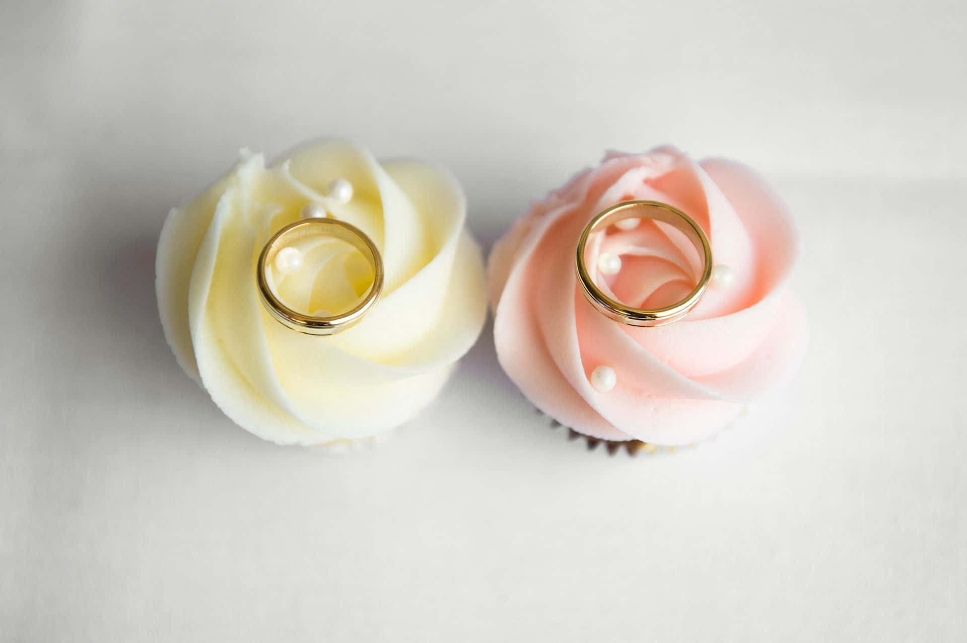 Yellow Pink Wedding Ring Picture