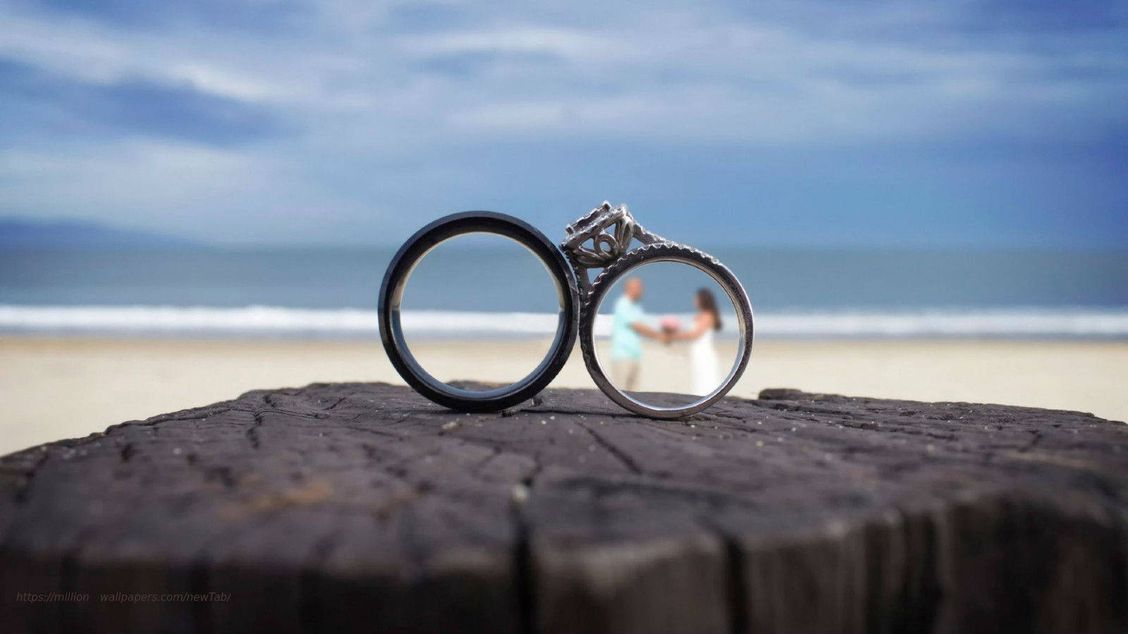 Wedding Rings On The Beach