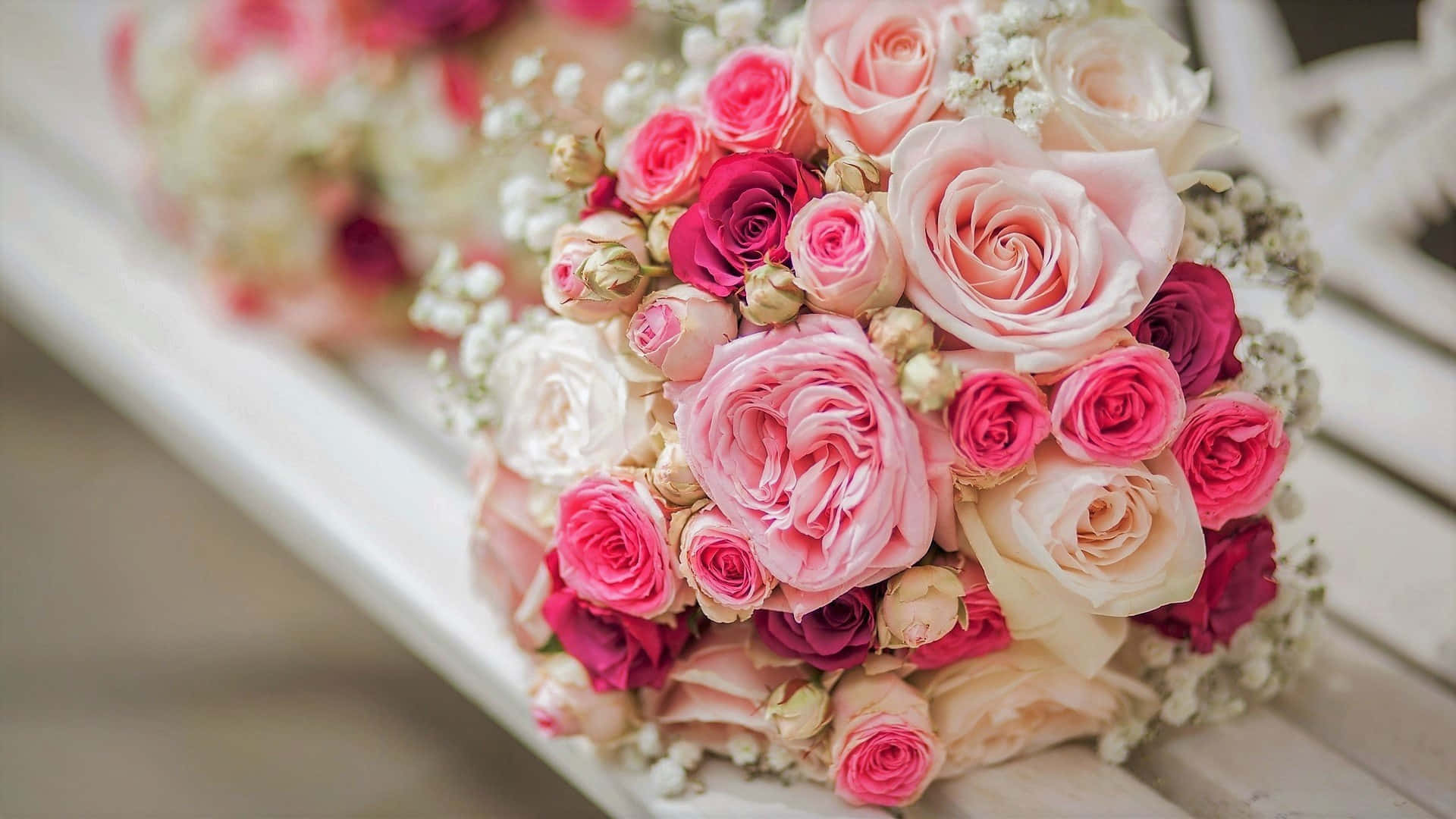 Wedding Rose Bouquet Wallpaper