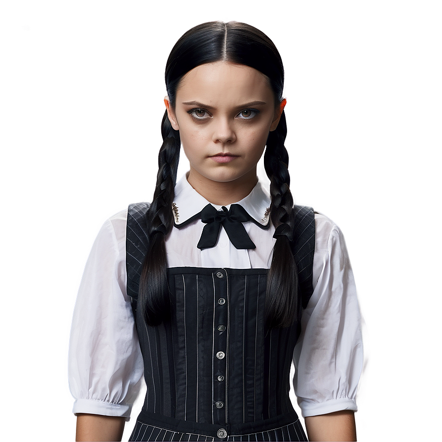 Download Wednesday Addams Character Art Png 68 | Wallpapers.com