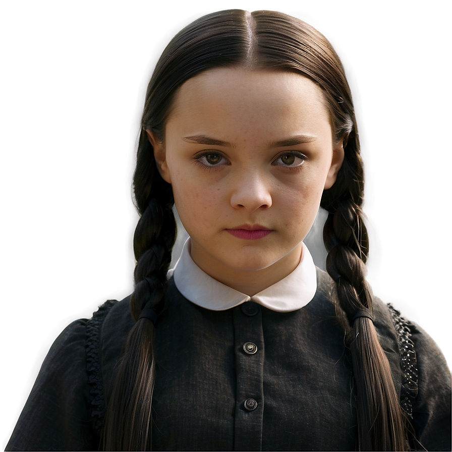 Download Wednesday Addams Smirk Png 9 | Wallpapers.com