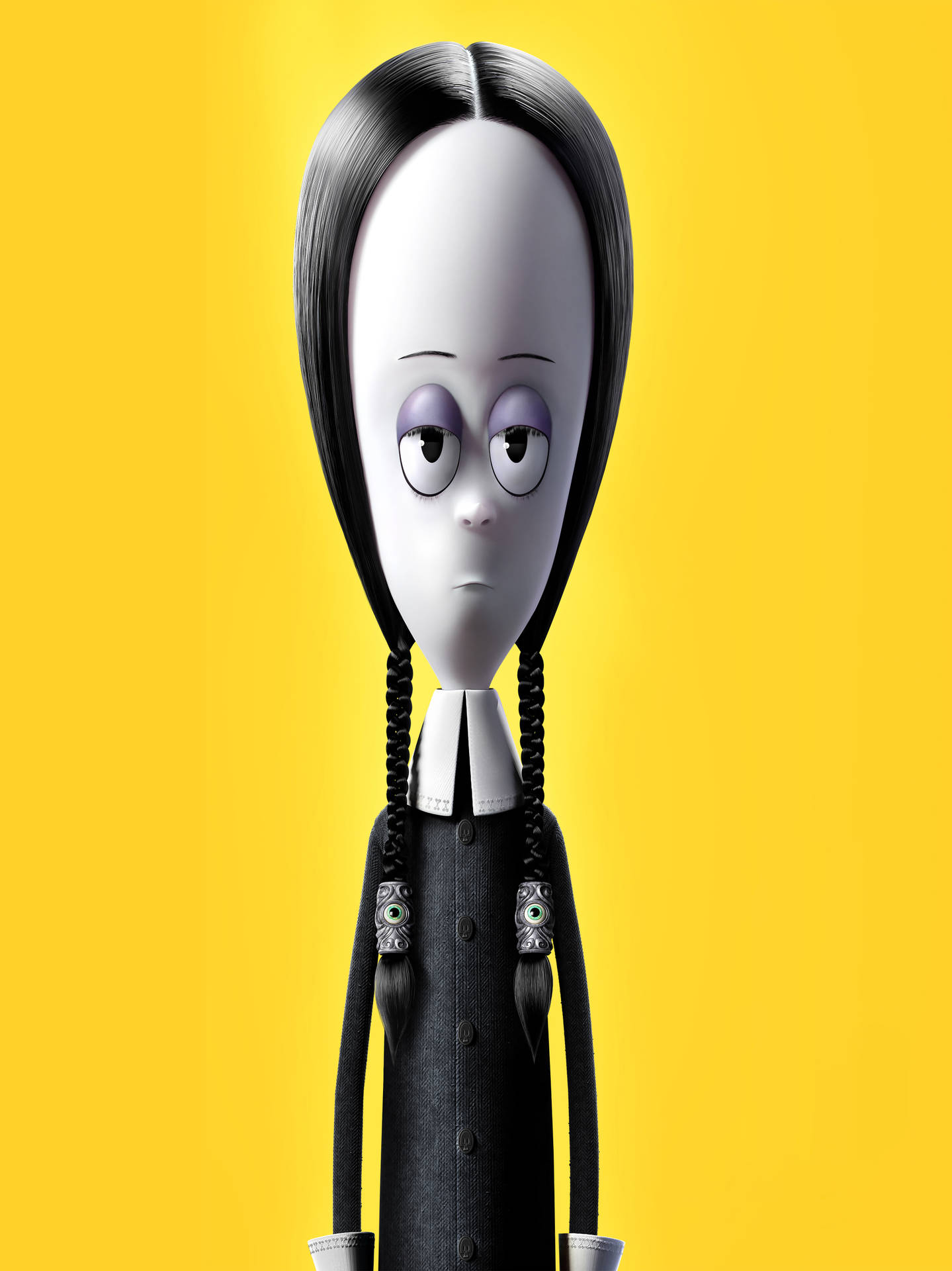 Wednesday The Addams Family 2 Yellow Backdrop Wallpaper