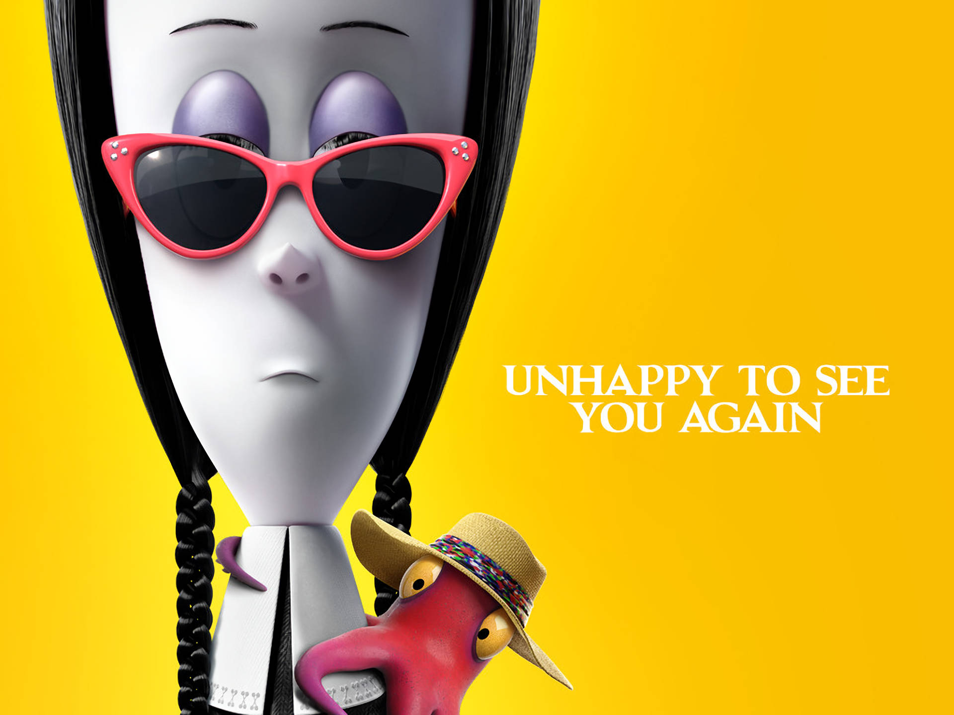 Wednesday Unhappy The Addams Family 2 Wallpaper