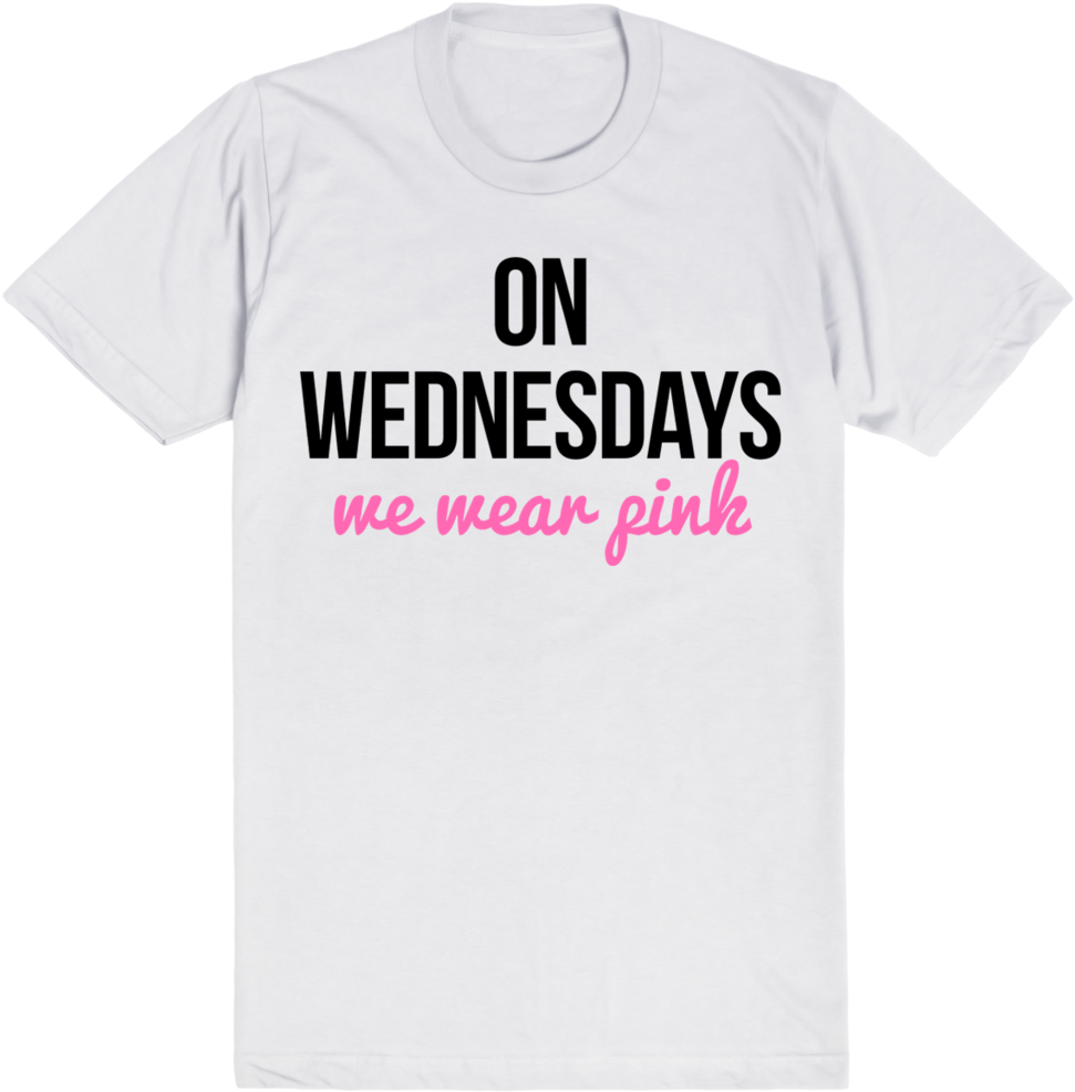 Wednesdays Wear Pink Tshirt PNG