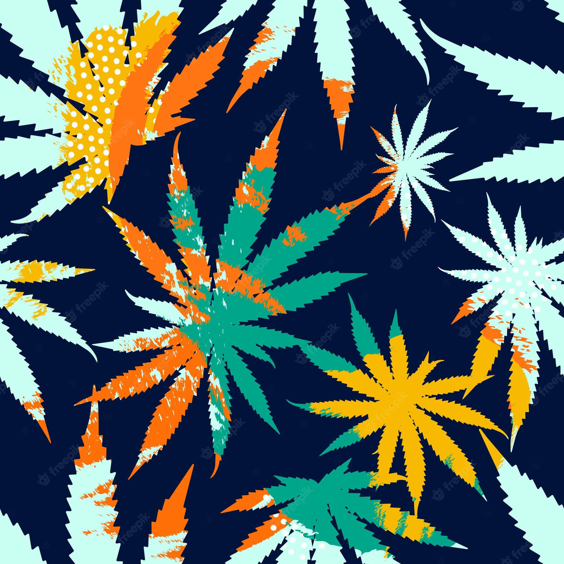 Download Summer Vibe Weed Aesthetic Wallpaper 