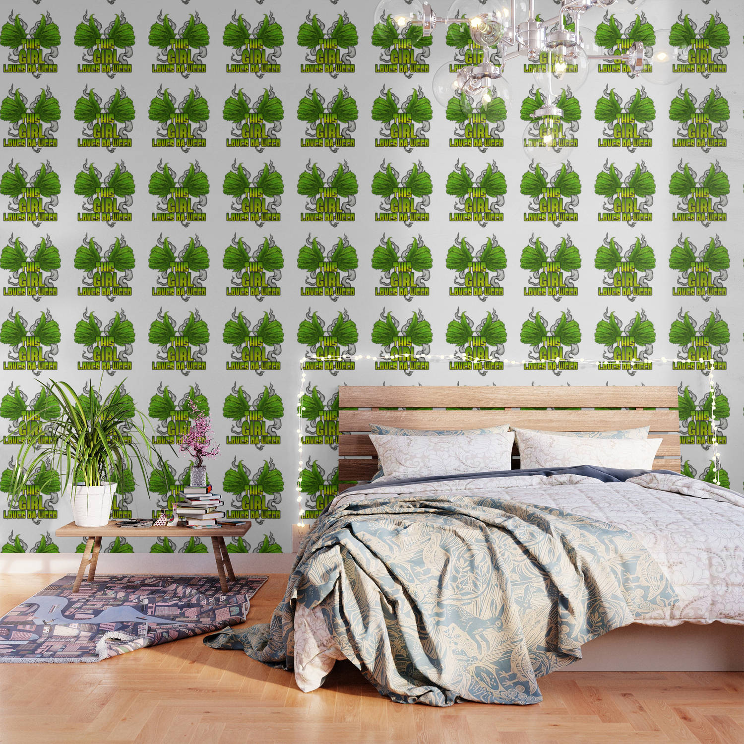 Classic Weed Aesthetic Wall Bedroom Wallpaper