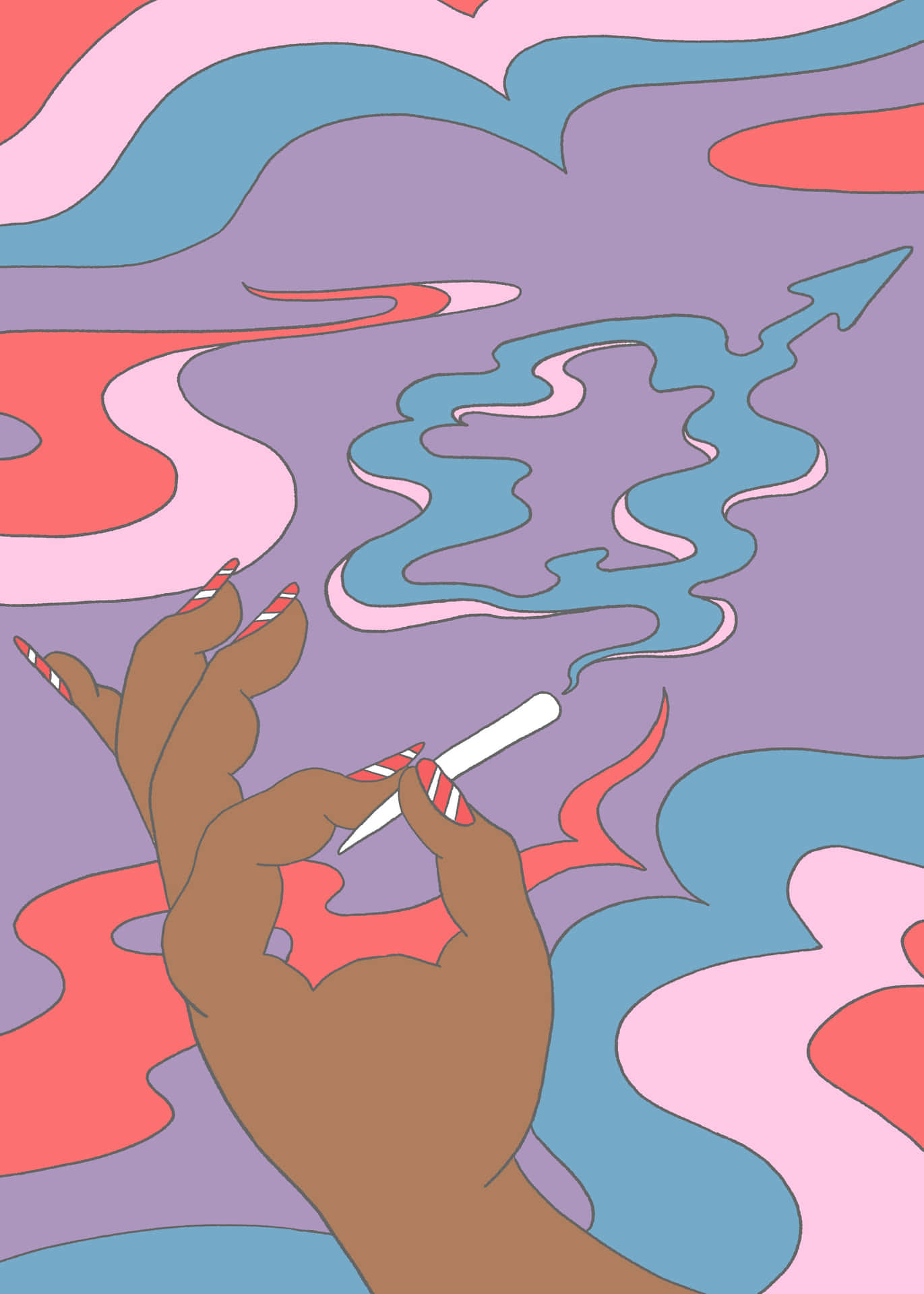 Enjoy the smooth, smoky flavor of a classic weed blunt Wallpaper