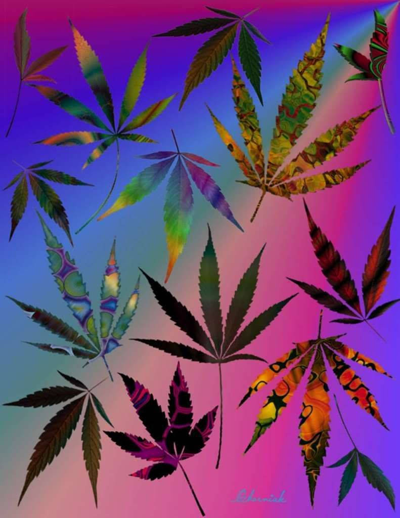 rainbow weed wallpaper