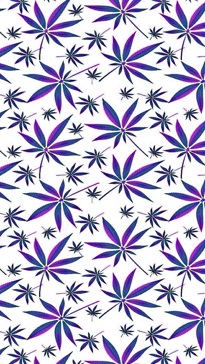 Weed Leaves Pattern For Iphone Screens Wallpaper