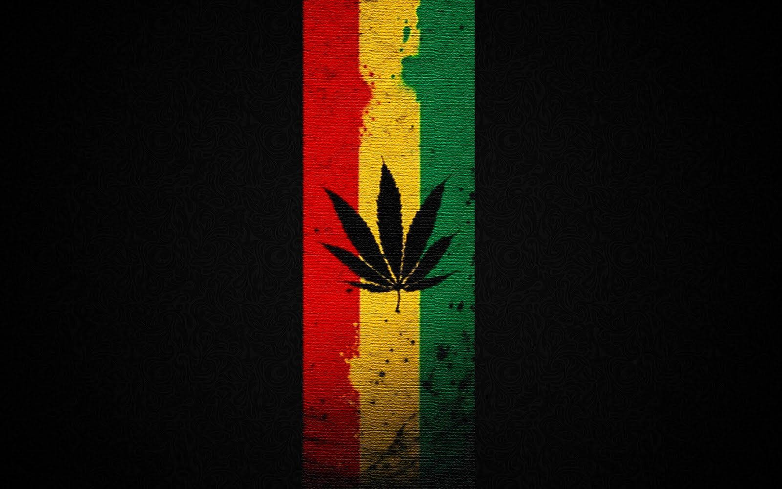 Weed On Reggae Background Picture