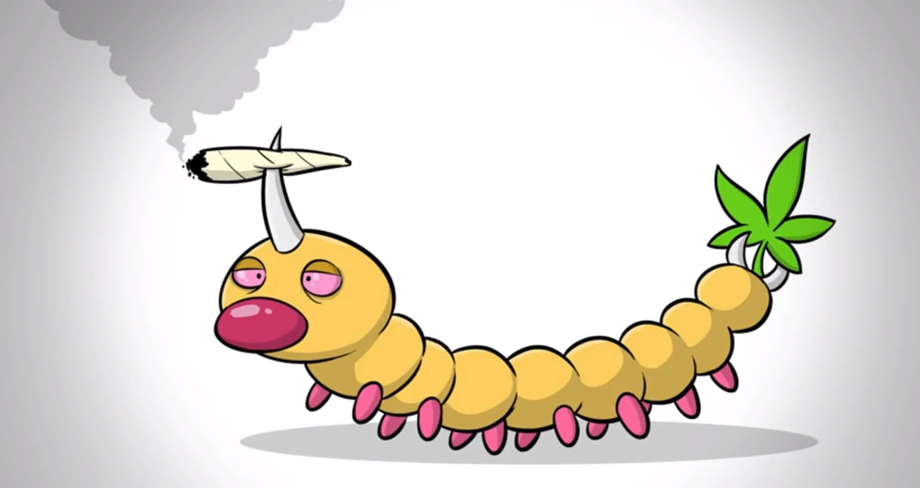 Weedle Cartoon Smoking Joint Wallpaper