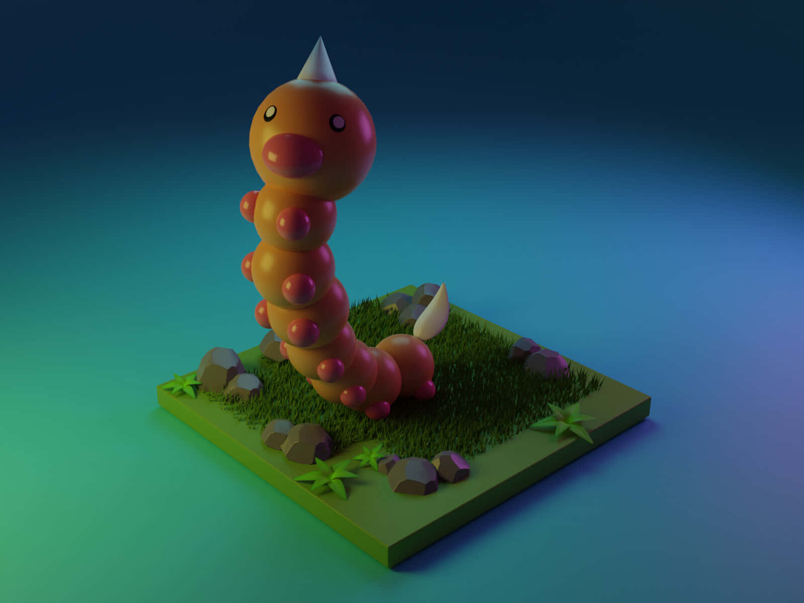 Download Weedle Pokemon3 D Render Wallpaper | Wallpapers.com