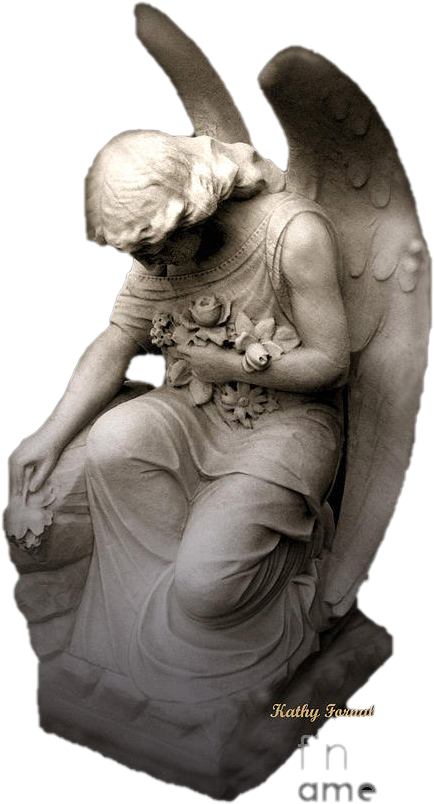 Weeping Angel Sculpture Surreal Art PNG