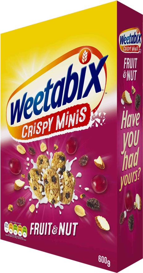 Weetabix Crispy Minis Fruitand Nut Cereal Box PNG