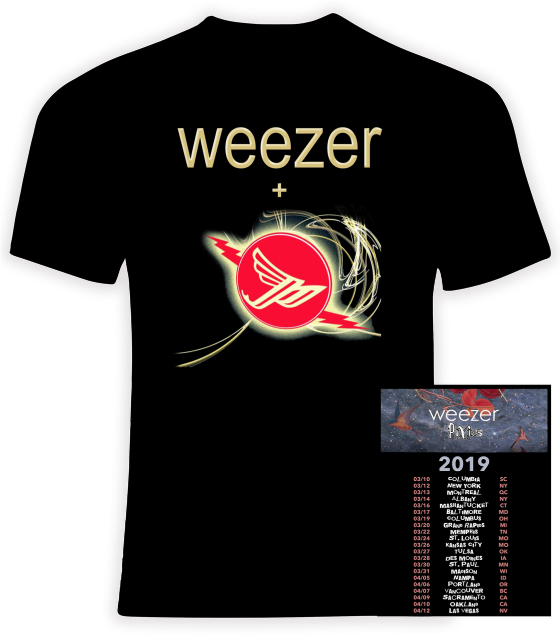 Download Weezer Band Tour T Shirt2019 | Wallpapers.com