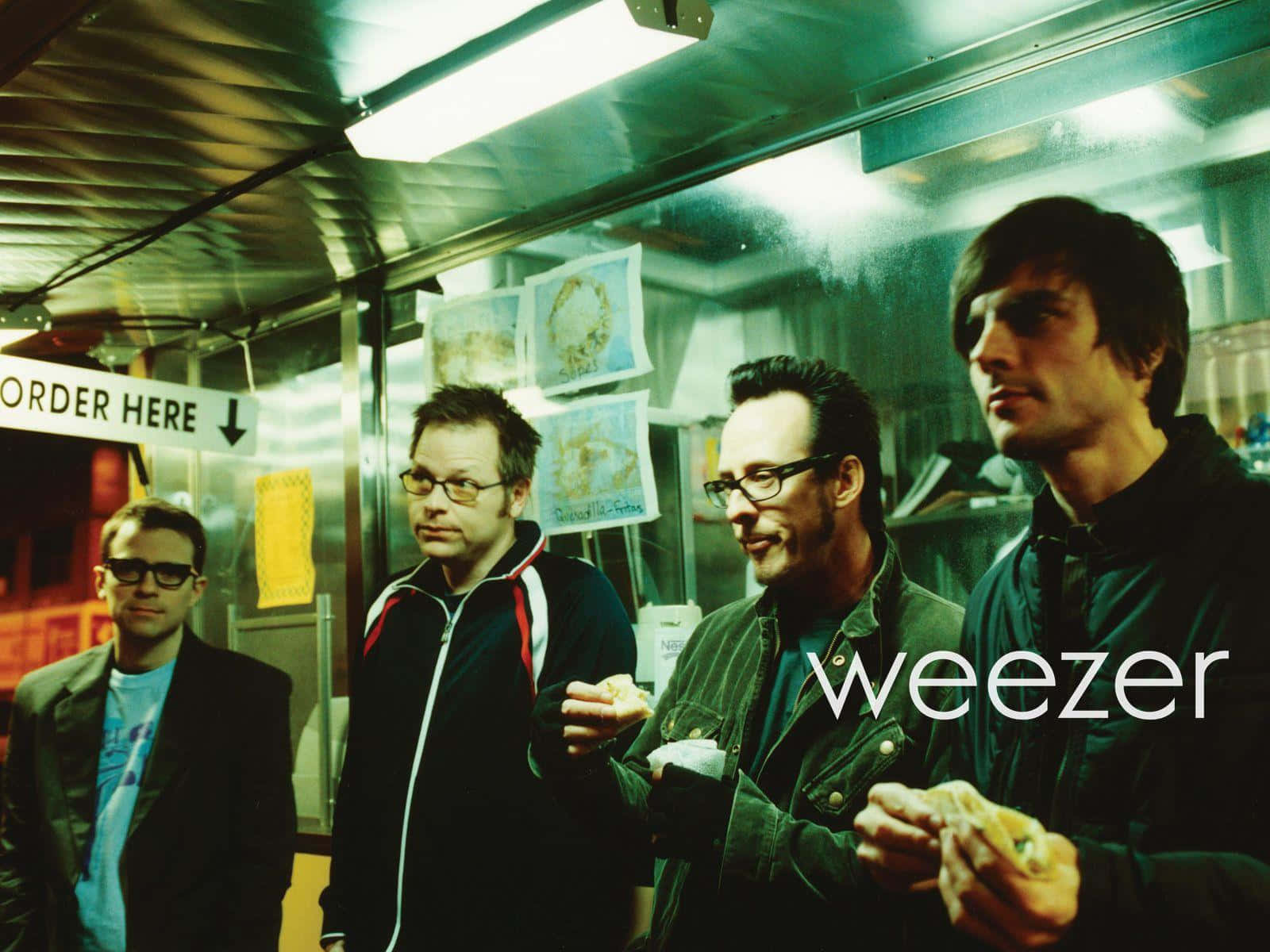 Weezer Bandat Food Counter Wallpaper