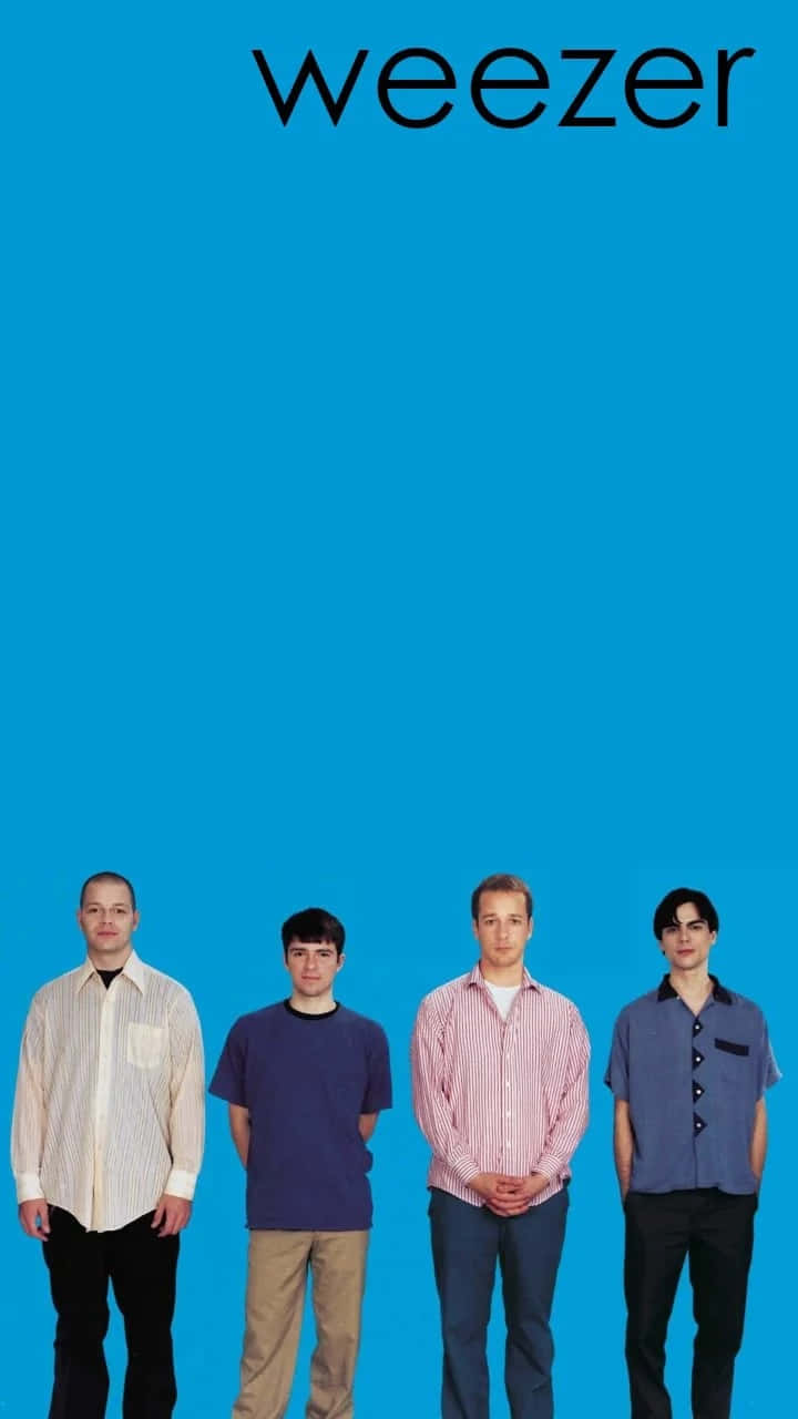 Weezer Blå Albumcover Bandmedlemmer Bakgrunnsbildet