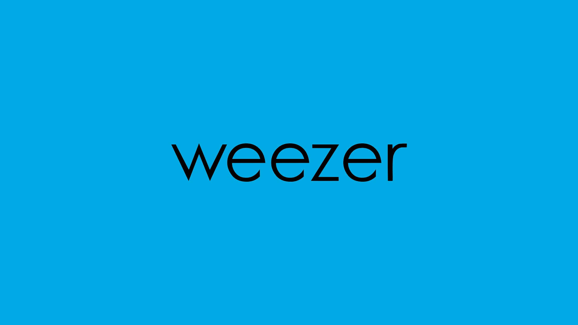 Weezer Logo Blue Background Wallpaper