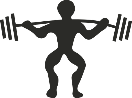 Weightlifter Silhouette Graphic PNG