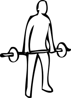 Weightlifter Silhouette Graphic PNG