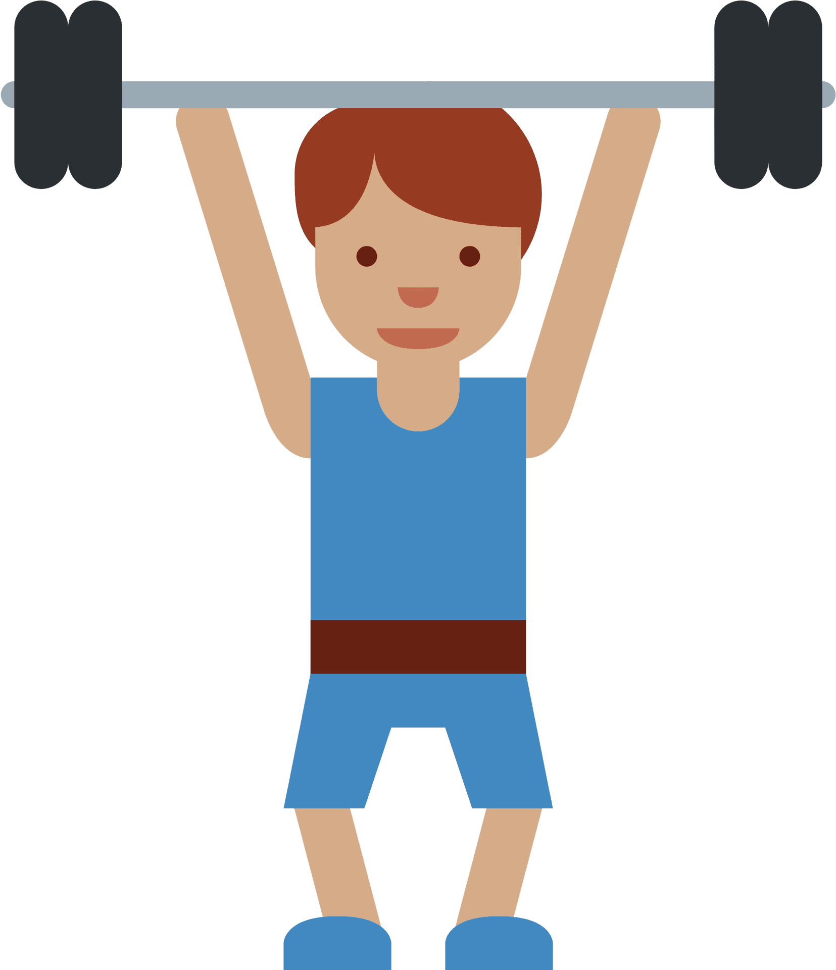 Weightlifting Cartoon Character.png PNG