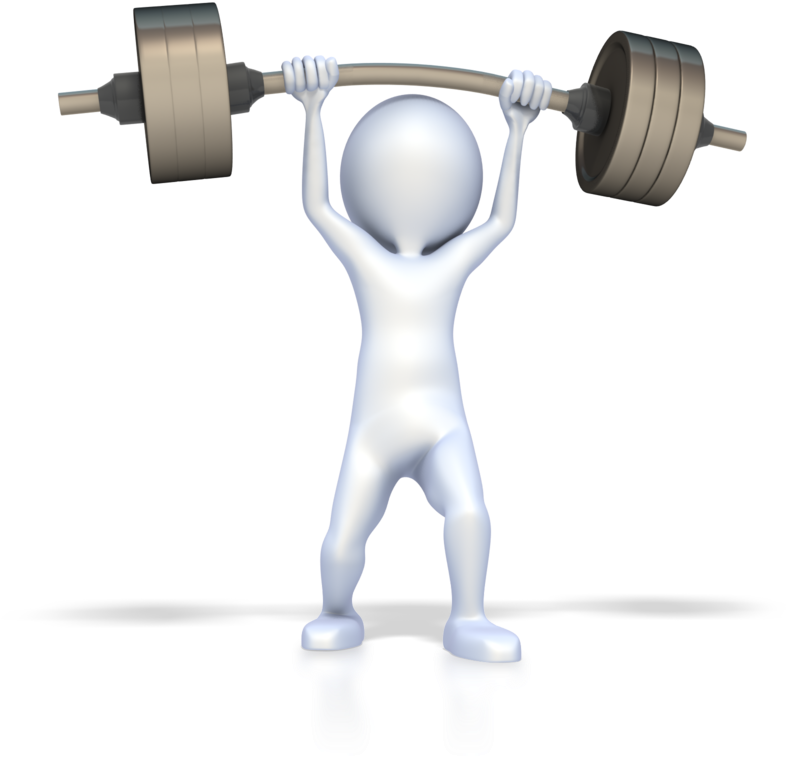 Weightlifting Figure Overhead Press PNG