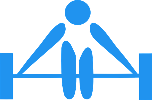 Weightlifting Icon Blue Background PNG