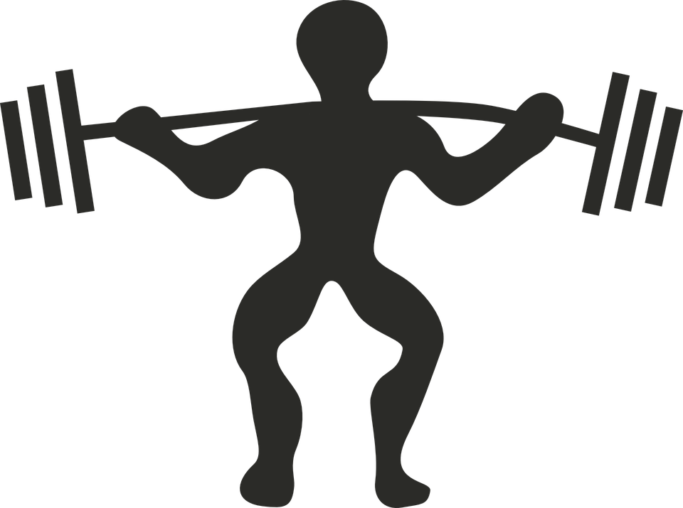 Weightlifting Silhouette Graphic PNG