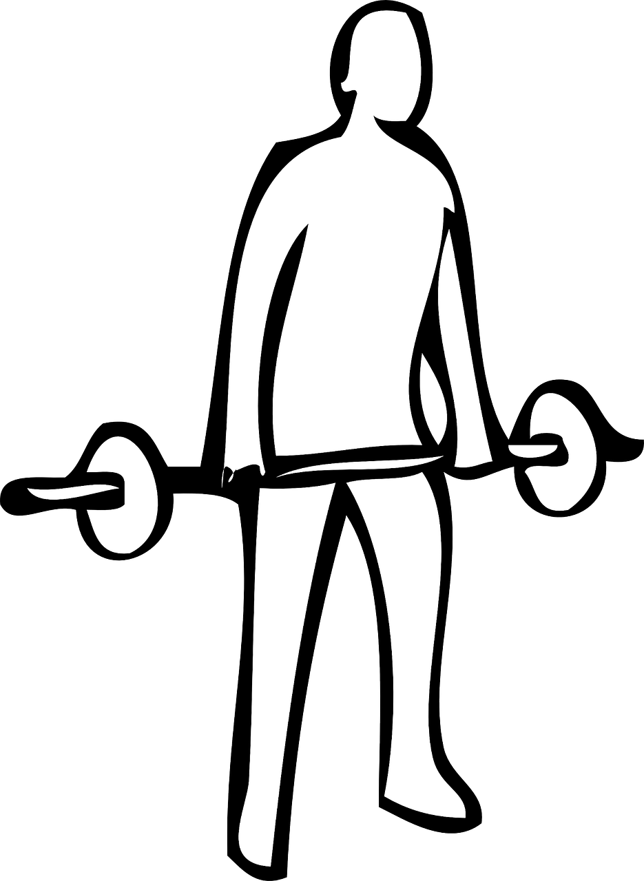 Weightlifting Silhouette Graphic PNG