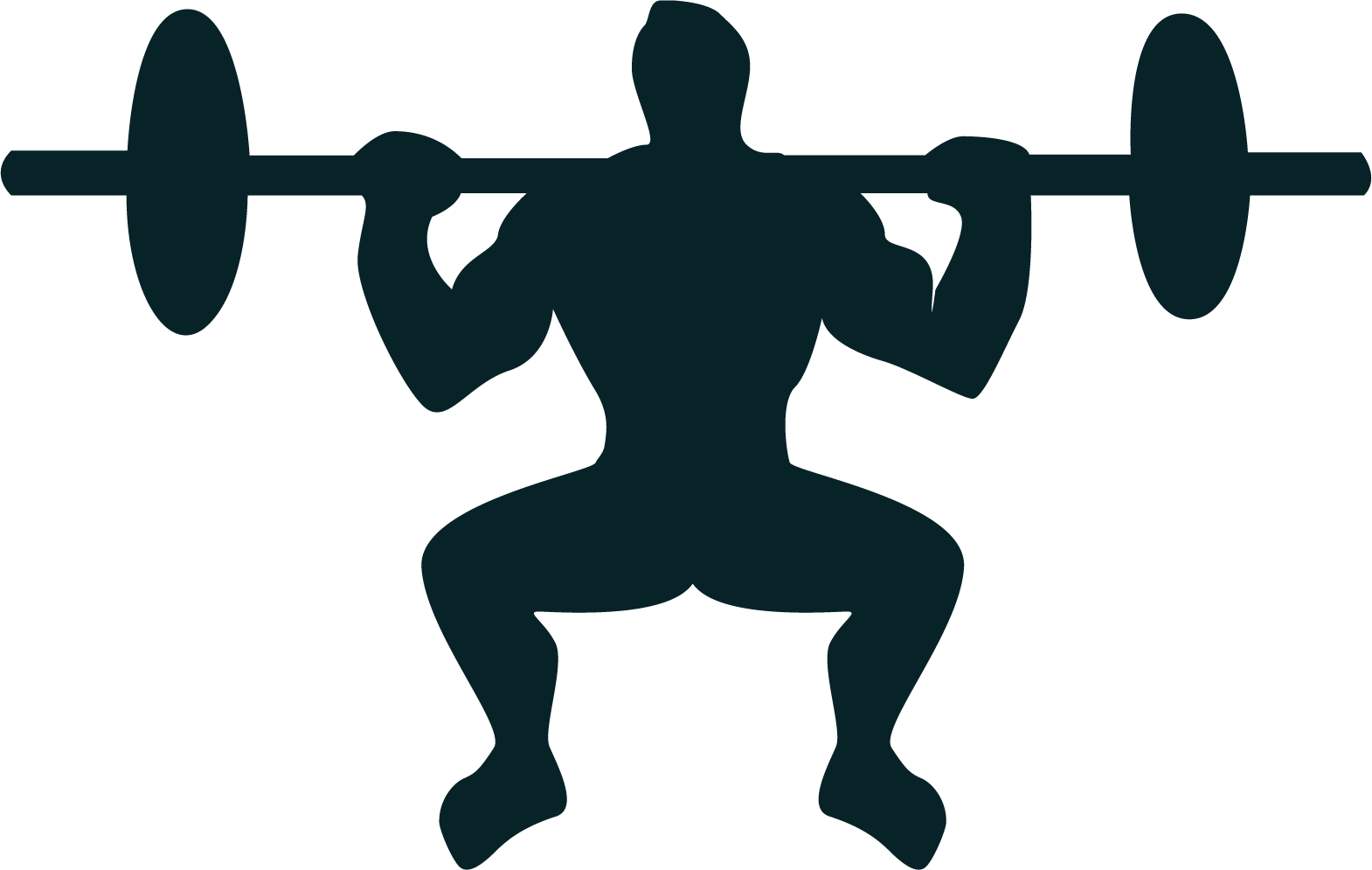 Weightlifting Silhouette Squat Exercise PNG