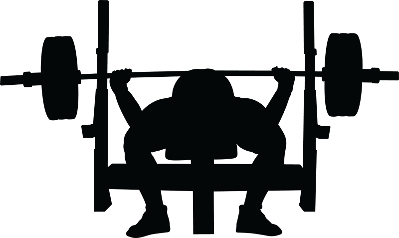 Weightlifting Silhouette Squattingwith Barbell PNG