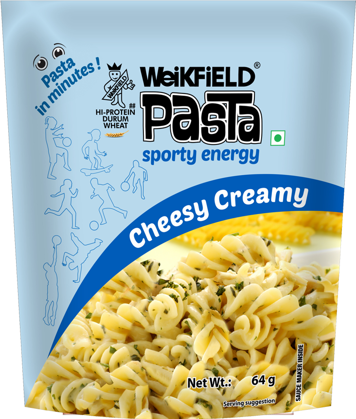 Weikfield Cheesy Creamy Pasta Packaging PNG