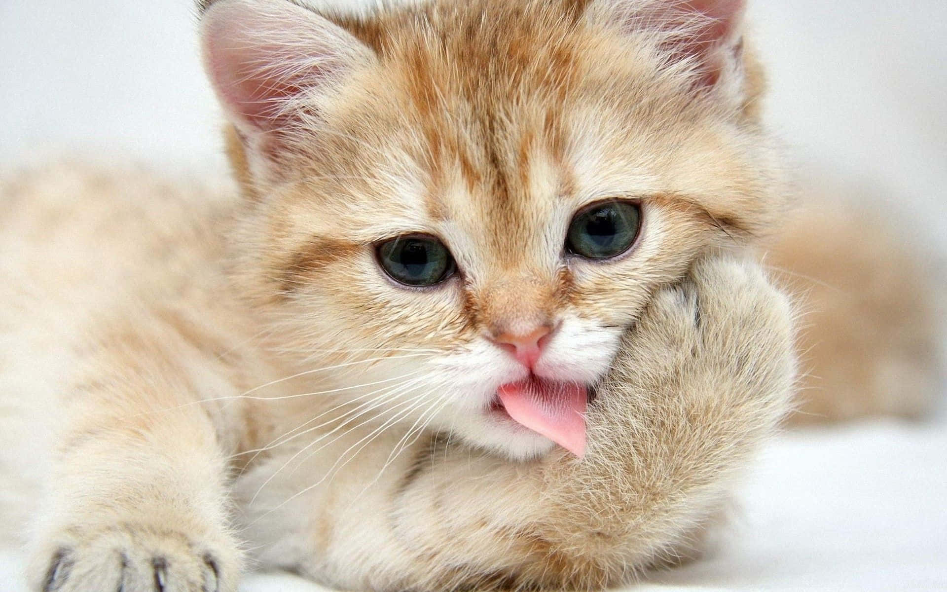 Weird Cat Fluffy Orange Fur Picture