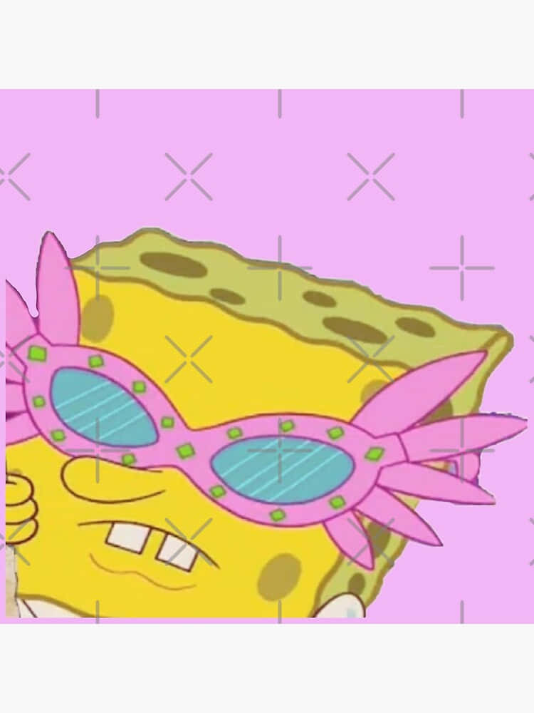 Weird Spongebob Pink Glasses Picture