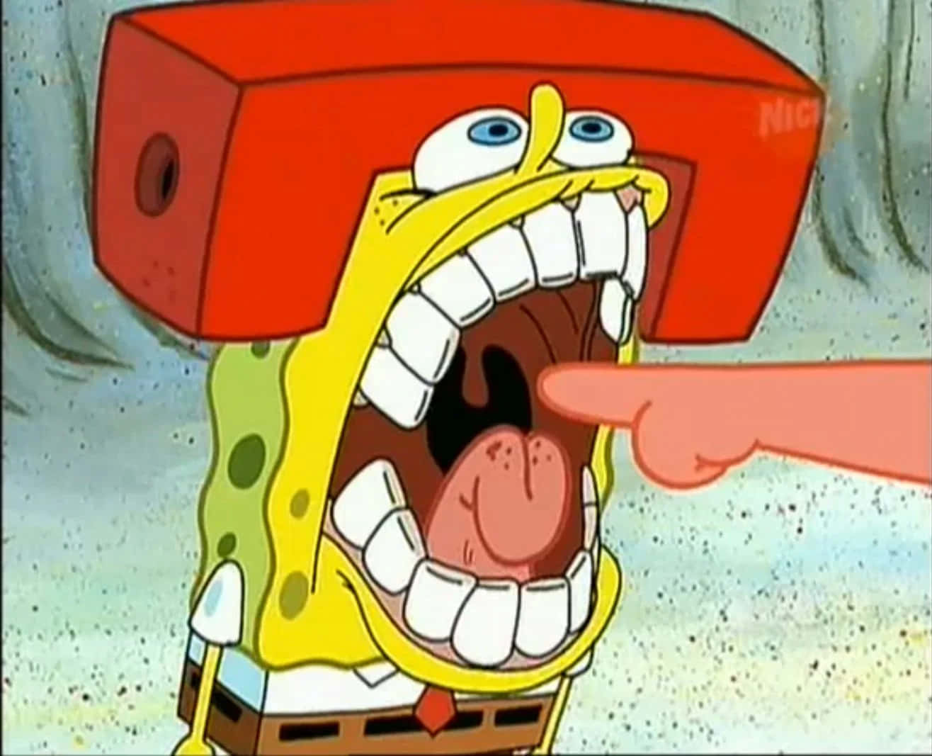 Weird Spongebob Big Mouth Picture