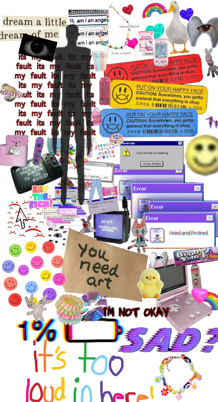 Weirdcore_ Collage_of_ Emotions.jpg Wallpaper