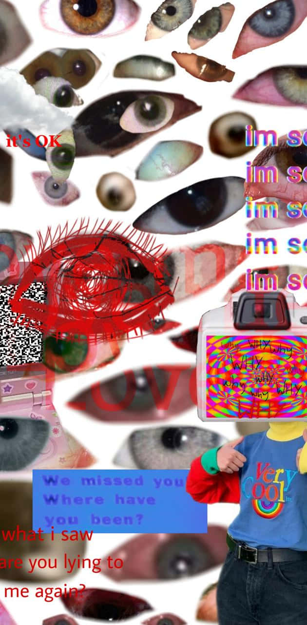 Weirdcore Pfp Of Cropped Eyes Wallpaper