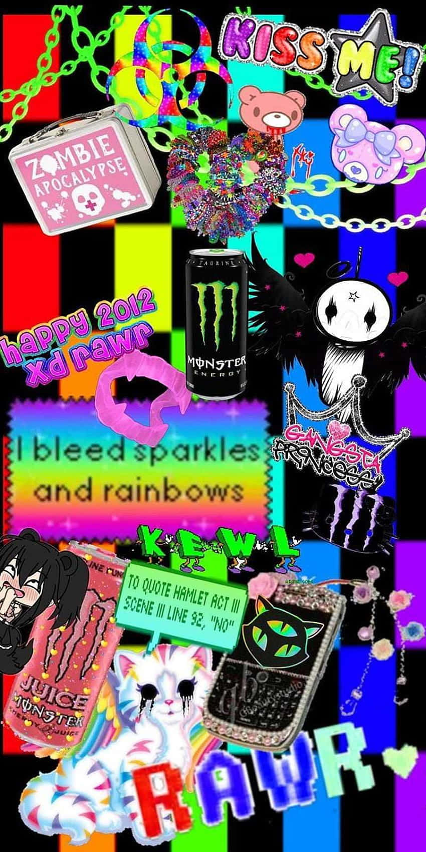 Weirdcore Pfp Of Goth And Pink Aesthetic Wallpaper