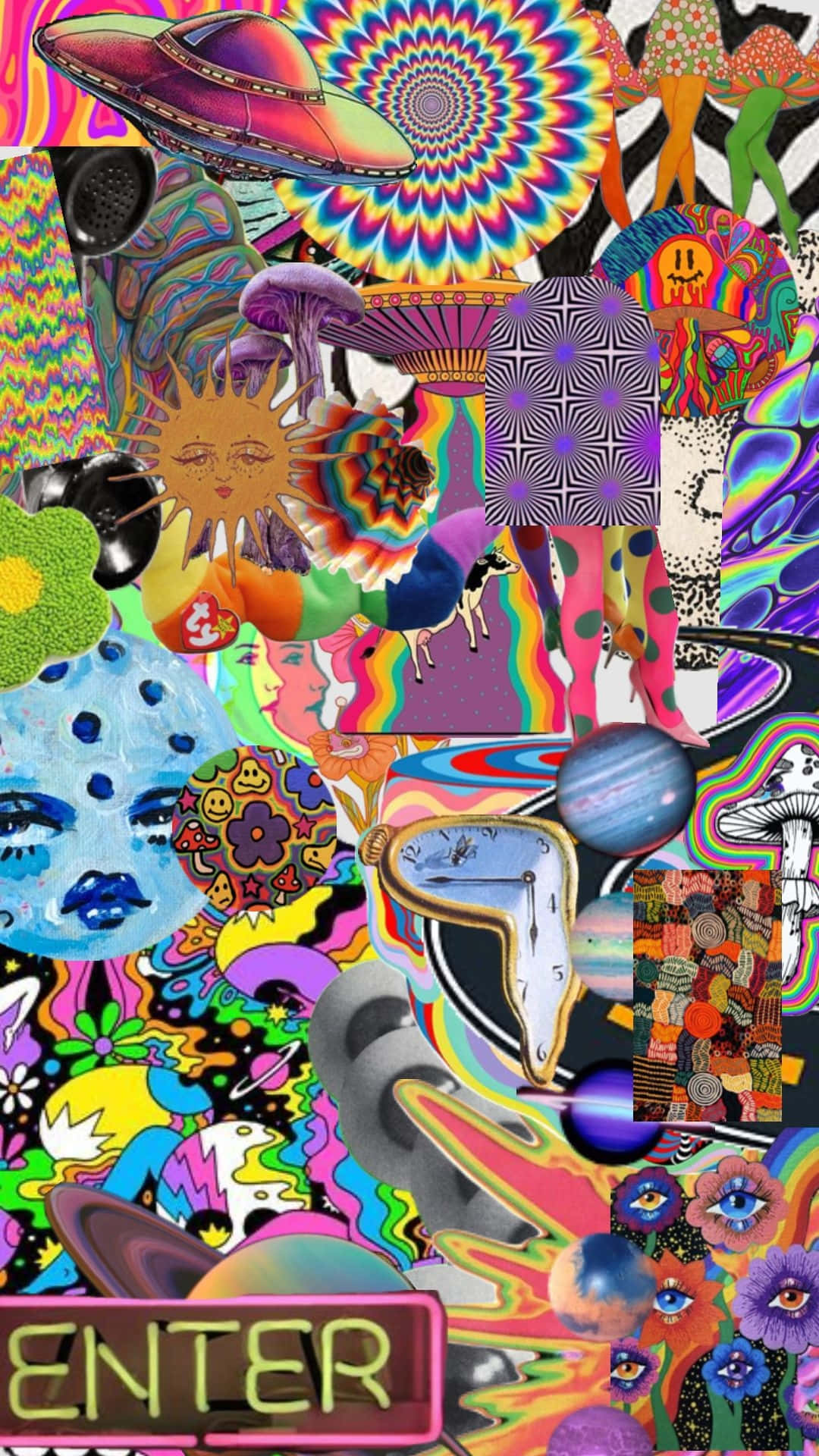 Weirdcore Psychedelic Collage.jpg Wallpaper