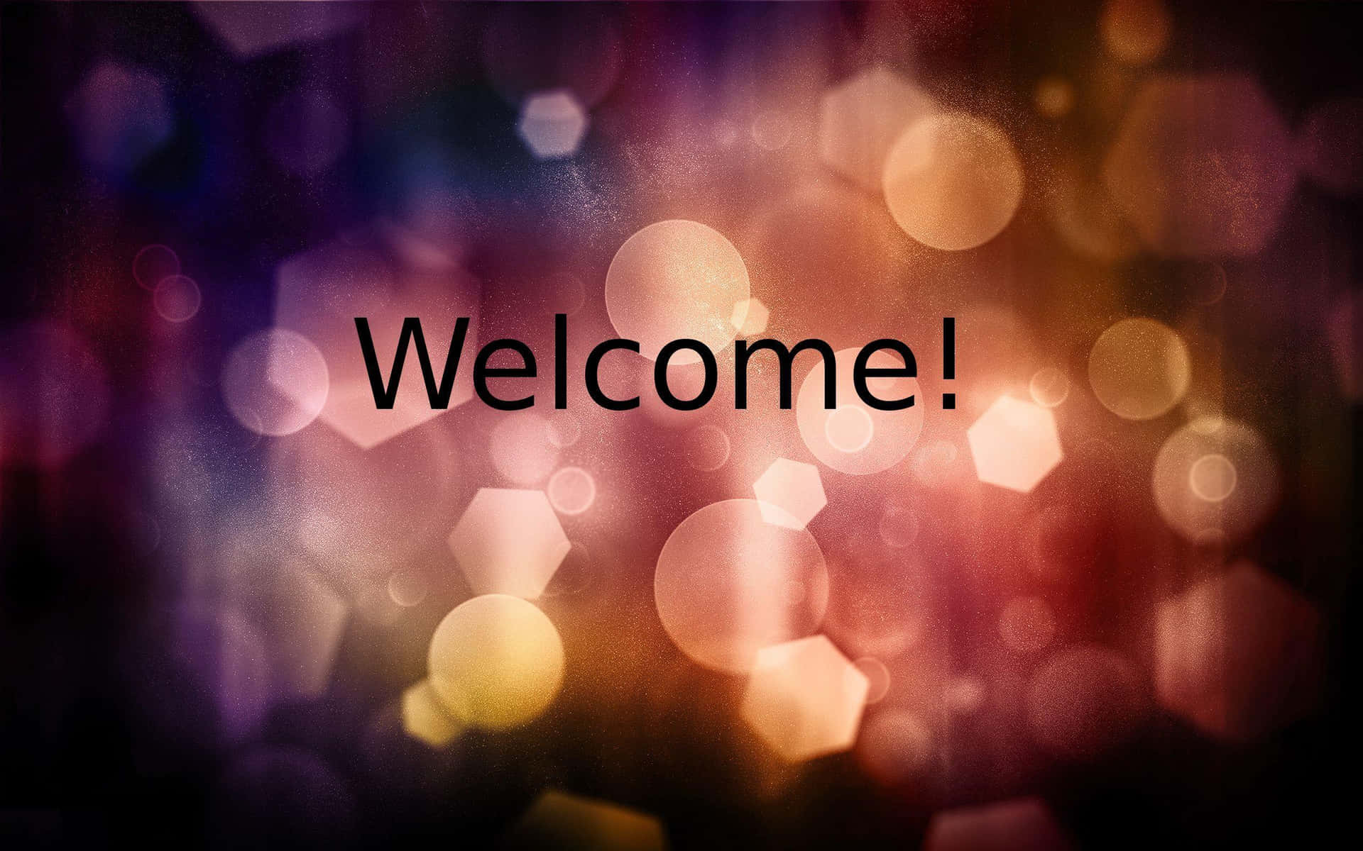 Welcome Background With Colorful Lights