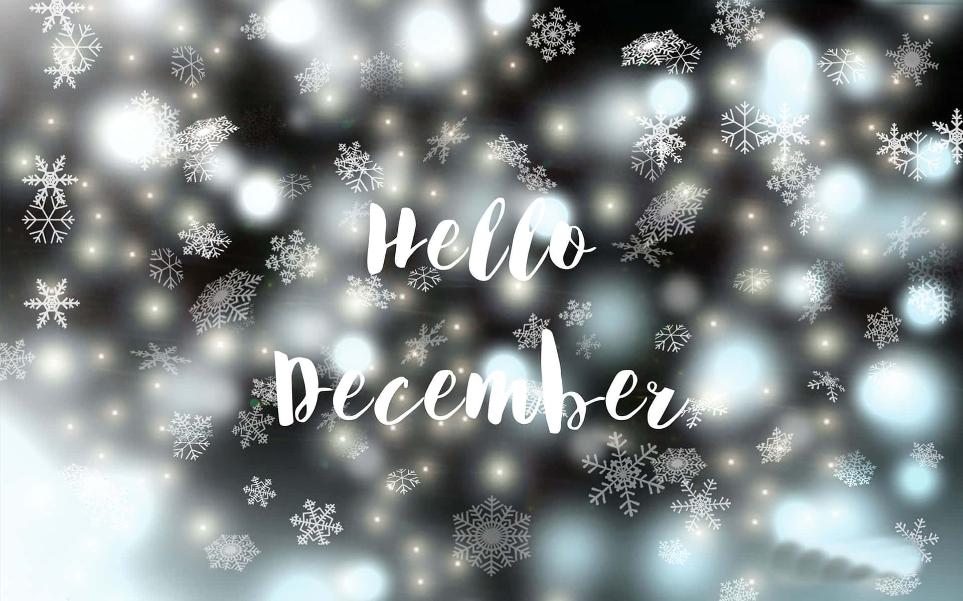 Welcome December Snow Flakes Wallpaper