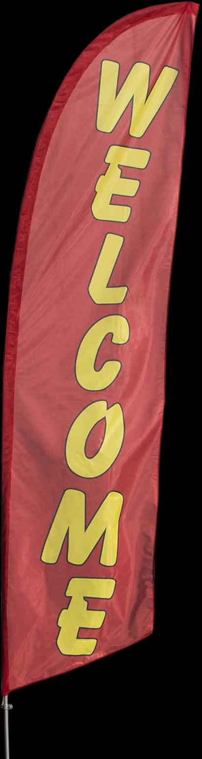 Welcome Feather Banner Flag PNG